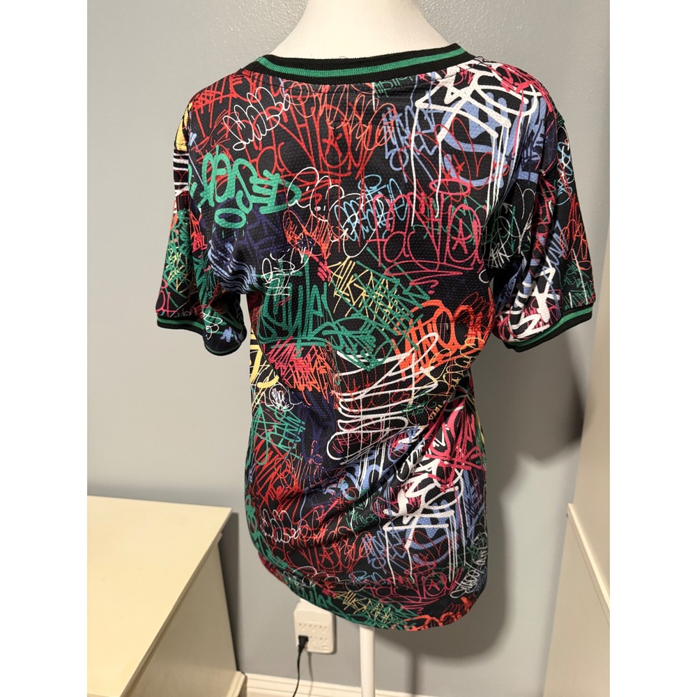 Demolition Kids XL 18 Graffiti Flex-In Mesh Jersey Shirt Multicolor Streetwear - Picture 4 of 7
